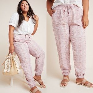 Anthropologie Purple Snake Print Orana Joggers MP
